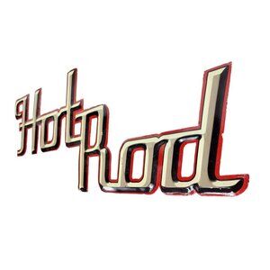 "HOT ROD" Vintage Raised Metal Sign Wall Hanging Garage Mancave Shop Bar
